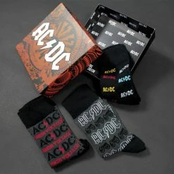Socks (3 Pairs) AC/DC -Bracelets Shop 120269 0008dw