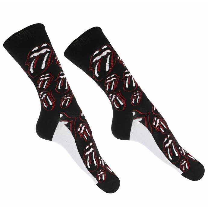 Socks Rolling Stones - Outline Tongues - BLACK - ROCK OFF 3 Socks Rolling Stones - Outline Tongues - BLACK - ROCK OFF