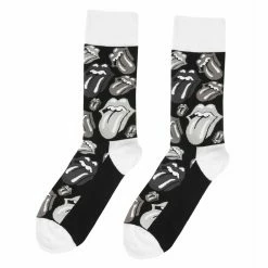 Socks Rolling Stones - Classic Tongues - BLACK - ROCK OFF -Bracelets Shop 128548 as 013