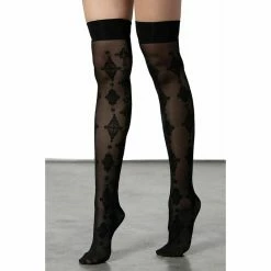 Thigh High KILLSTAR - Gerta Mesh - Black