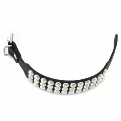 Bracelet BLACK SNAKE ROUND RIVETS 3 ROWS 6 Bracelet BLACK SNAKE ROUND RIVETS 3 ROWS -Bracelets Shop LSF1 90 a