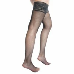 Knee High Socks PAMELA MANN - Top Hold Ups - Black