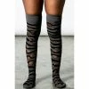 Over The Knee Socks KILLSTAR - Wretched Soul Distress - Black / Ash -Bracelets Shop WRETCHED SOUL DISTRESS SOCKS BLACK ASH B x1600