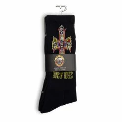 Socks PERRI'S SOCK - Guns N' Roses - CROSS LOGO - BLACK -Bracelets Shop ase8r68d