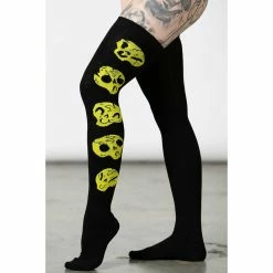 Knee Socks KILLSTAR - Heads Up - Black