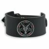Bracelet Baphomet - Black - Crystal Red
