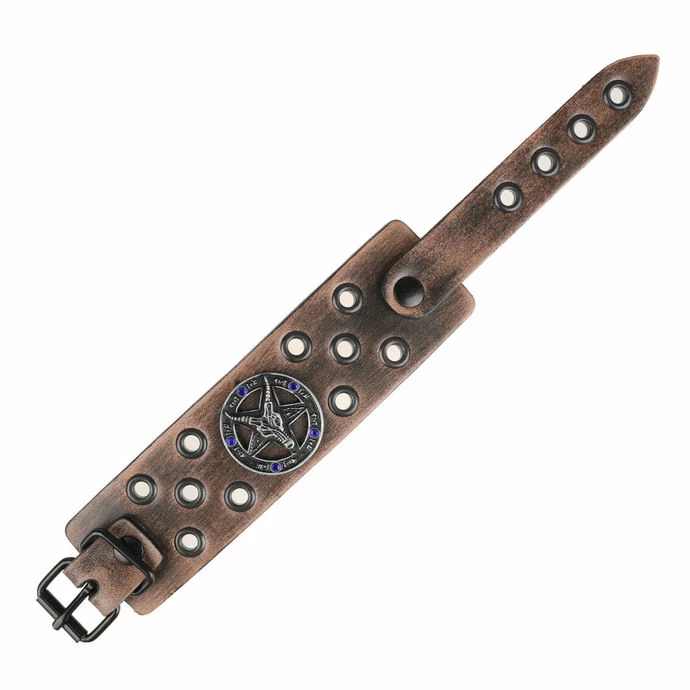 Bracelet Baphomet - Brown - Crystal Blue 4 Bracelet Baphomet - Brown - Crystal Blue - Image 2