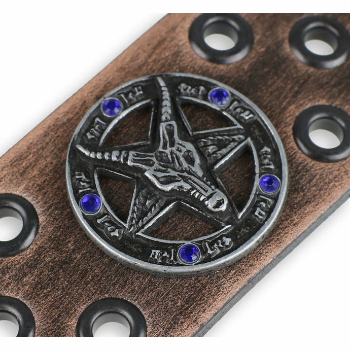 Bracelet Baphomet - Brown - Crystal Blue 5 Bracelet Baphomet - Brown - Crystal Blue - Image 3