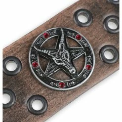Bracelet Baphomet - Brown - Crystal Red 9 Bracelet Baphomet - Brown - Crystal Red -Bracelets Shop s nyty 019