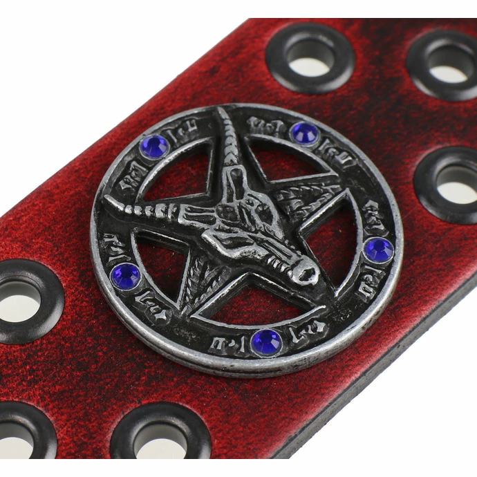 Bracelet Baphomet - Red - Crystal Blue 6 Bracelet Baphomet - Red - Crystal Blue - Image 4