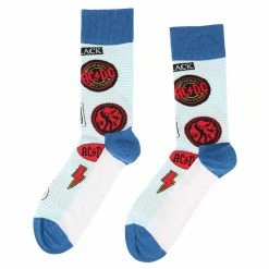 Socks AC/DC - Icons - BLUE - ROCK OFF 9 Socks AC/DC - Icons - BLUE - ROCK OFF -Bracelets Shop se008