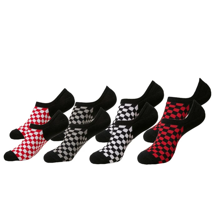 Socks (set 4 Pairs) URBAN CLASSICS - Recycled Yarn Check 4-Pack - Black + White + Red + G 3 Socks (set 4 Pairs) URBAN CLASSICS - Recycled Yarn Check 4-Pack - Black + White + Red + G