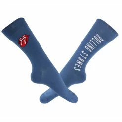 Socks Rolling Stones - Vertical Tongue - BLUE - ROCK OFF